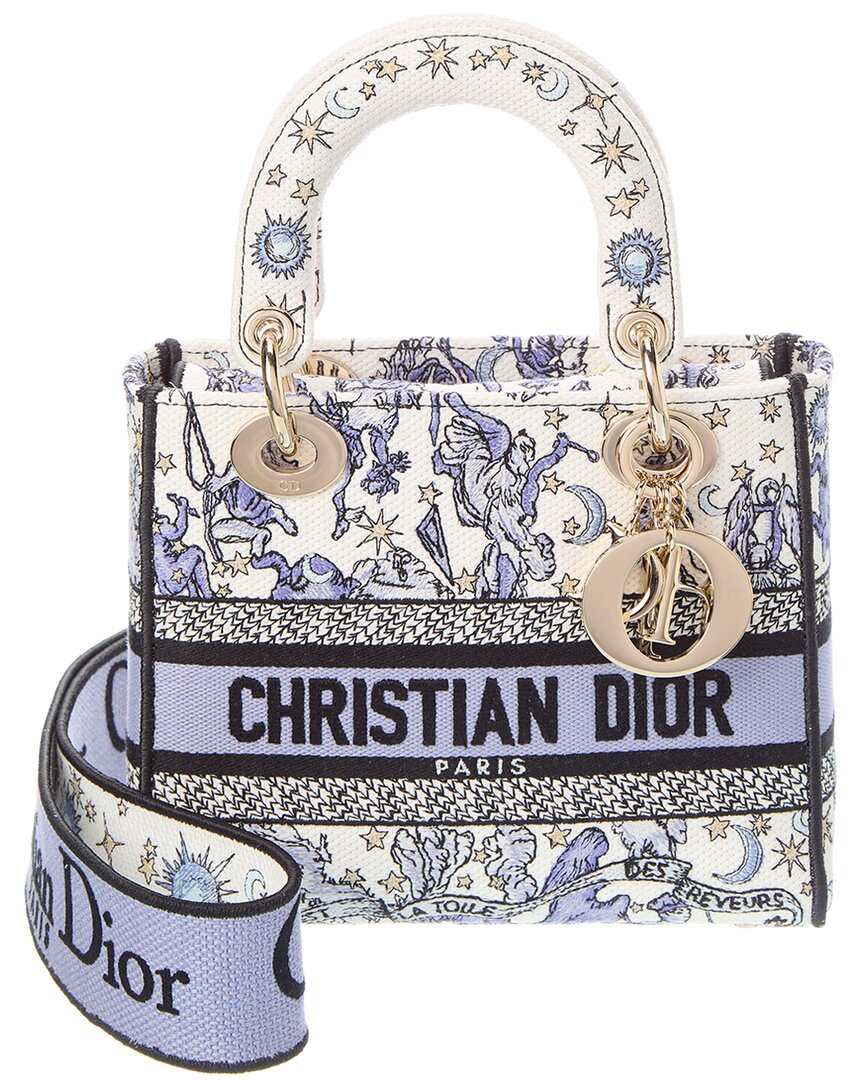 Dior Lady Dior Small Canvas Tote