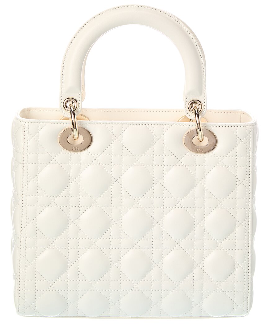 Dior Lady Dior Medium Leather Tote