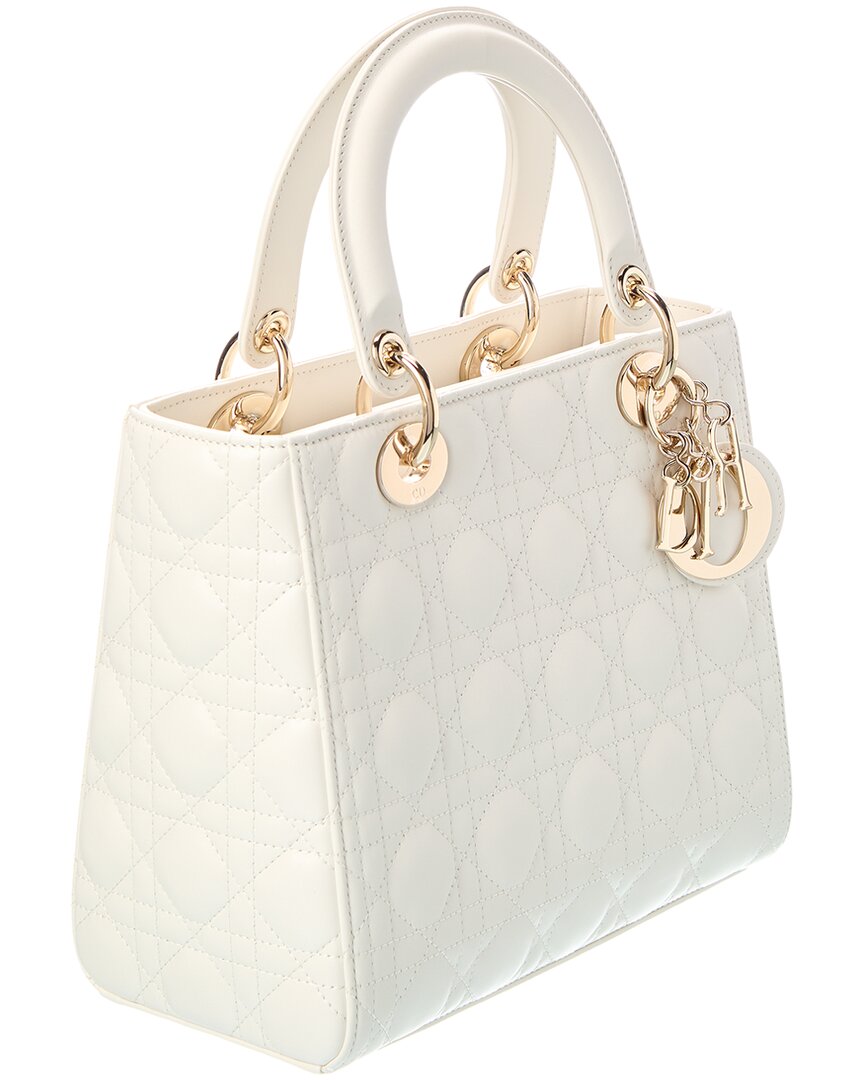 Dior Lady Dior Medium Leather Tote