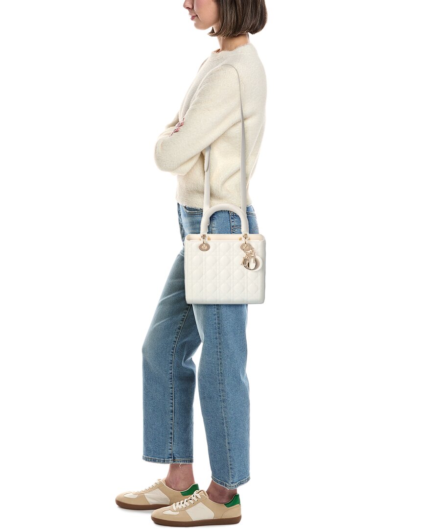 Dior Lady Dior Medium Leather Tote