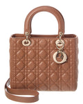 Dior Lady Dior Medium Leather Tote