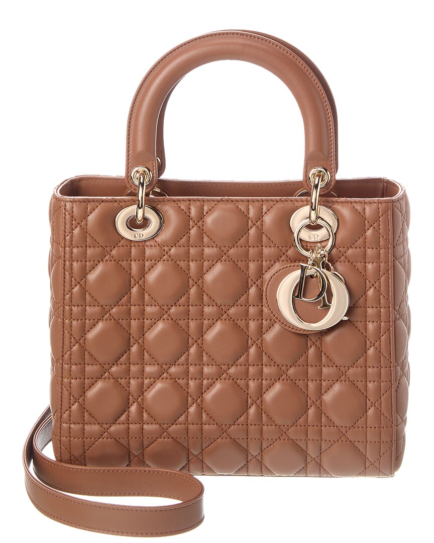 Dior Lady Dior Medium Leather Tote