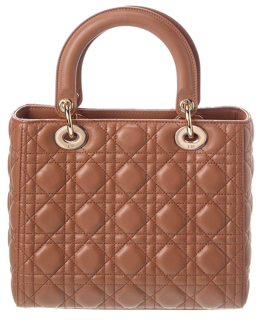 Dior Lady Dior Medium Leather Tote