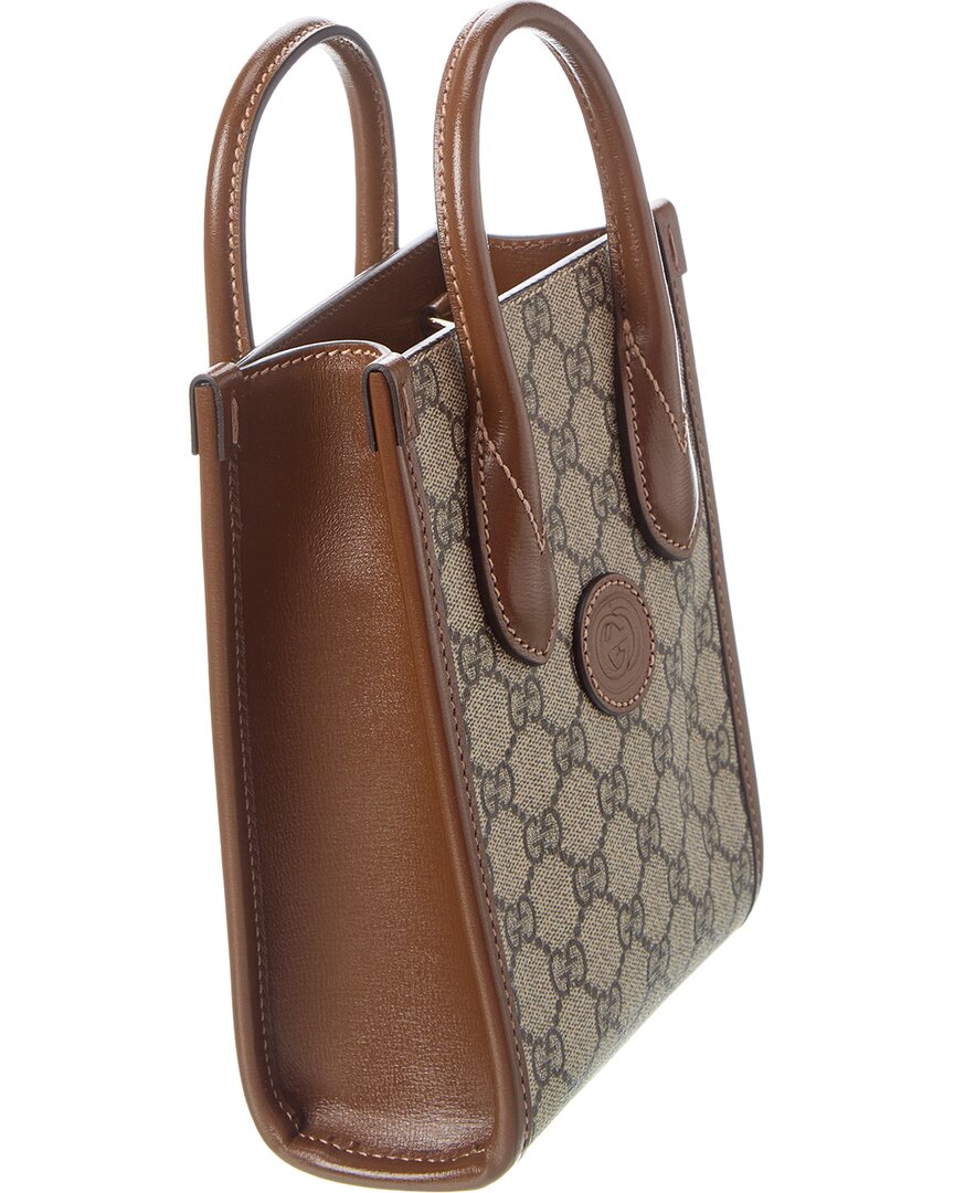 Gucci Mini Gucci Supreme Canvas & Leather Tote
