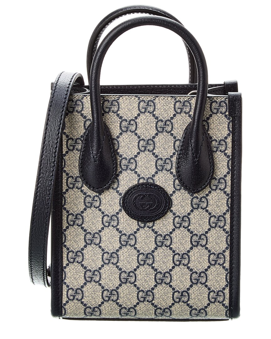 Gucci Mini Gucci Supreme Canvas & Leather Tote