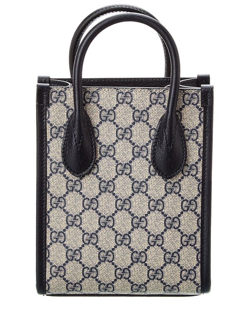 Gucci Mini Gucci Supreme Canvas & Leather Tote