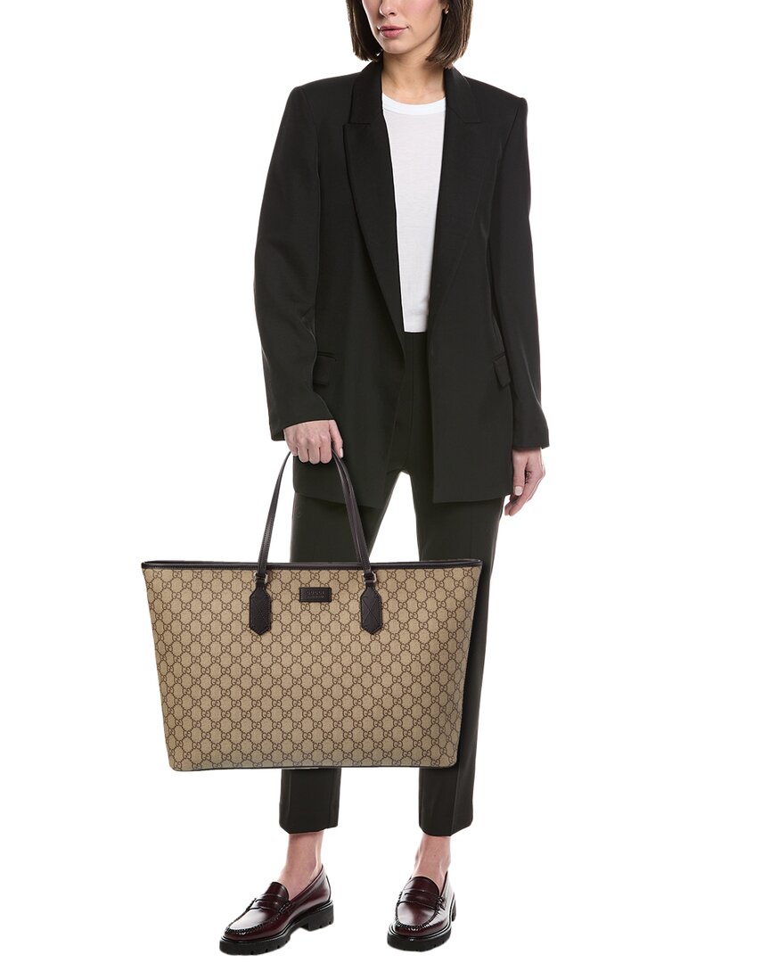 Gucci Gucci Supreme Canvas & Leather Tote