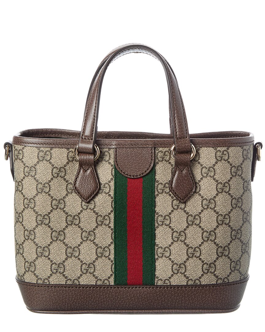 Gucci Ophidia Small Gucci Supreme Canvas & Leather Tote