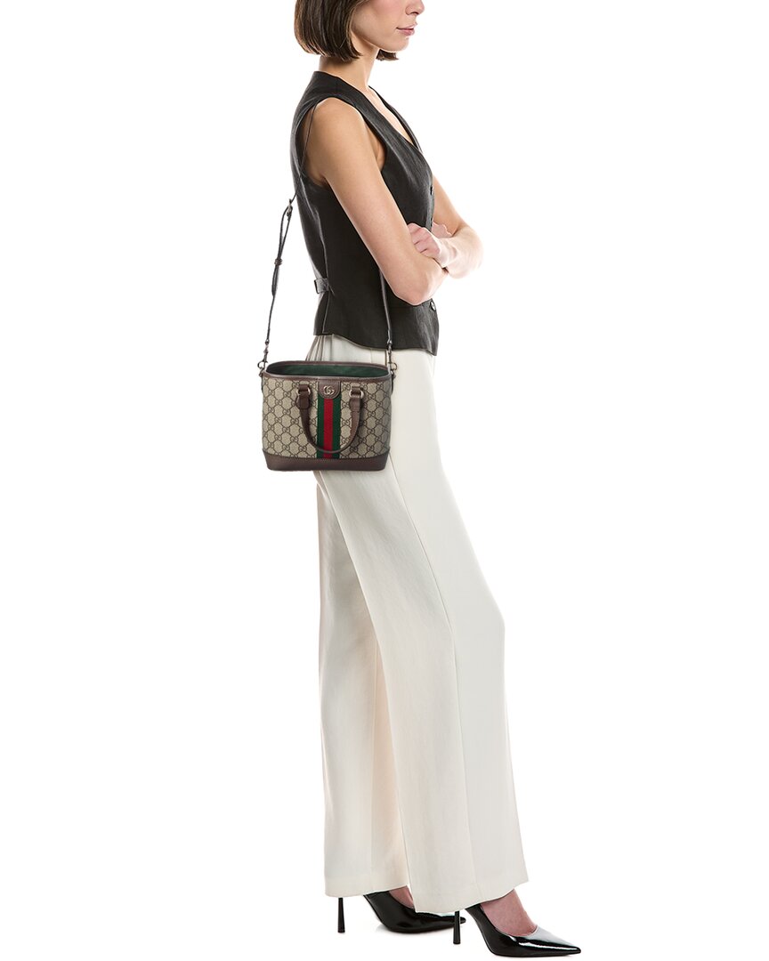Gucci Ophidia Small Gucci Supreme Canvas & Leather Tote