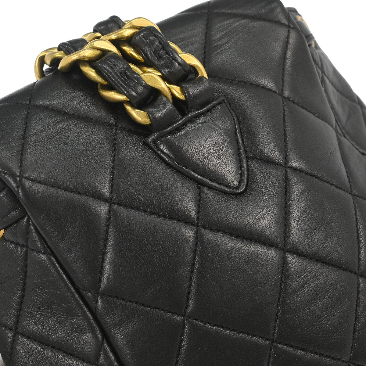 Chanel 1991-1994 Black Lambskin Duma Backpack Small