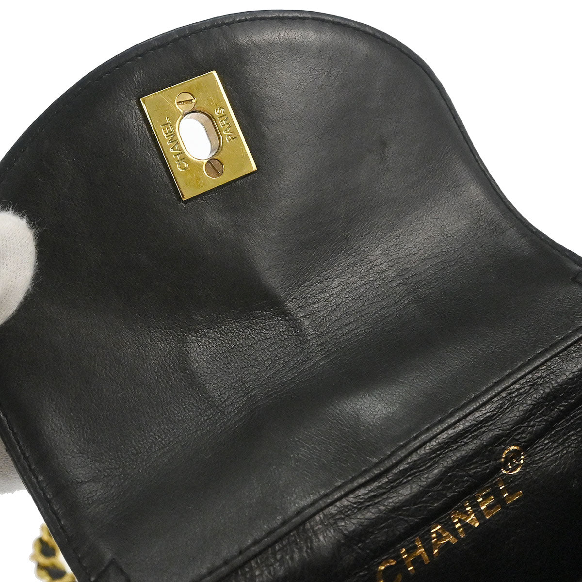 Chanel 1991-1994 Black Lambskin Duma Backpack Small