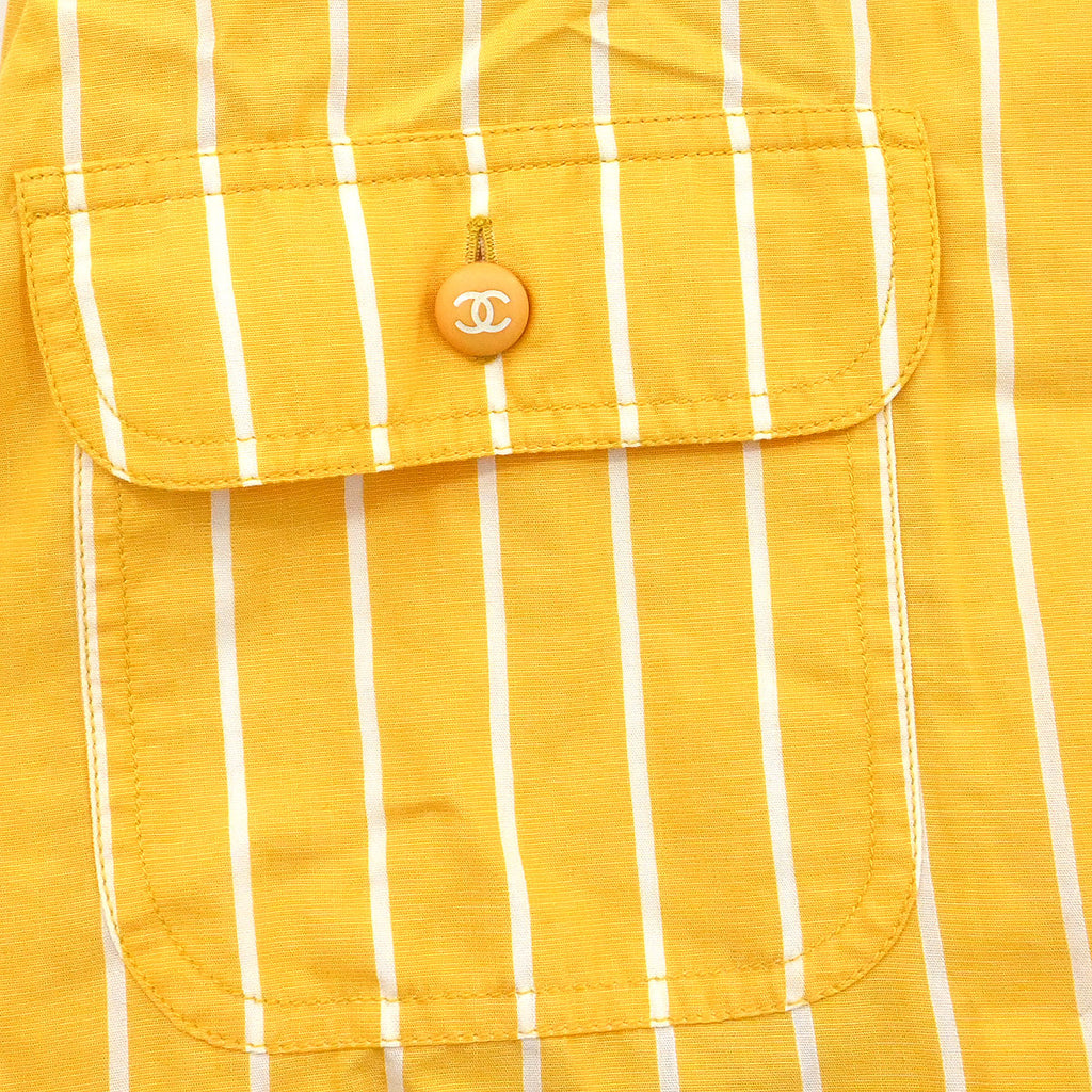 Chanel Setup Suit Shirt Pants Yellow #38