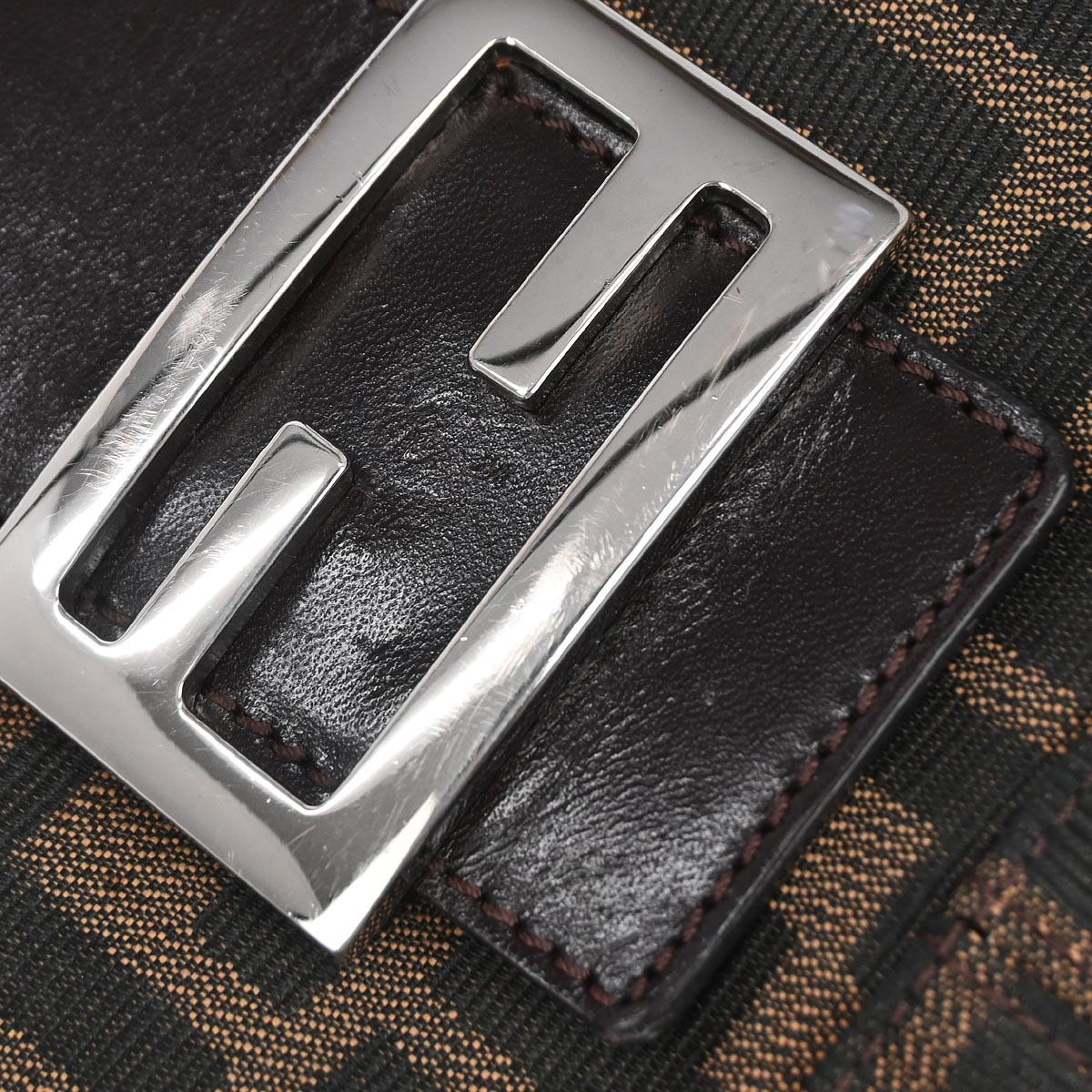 Fendi Brown Zucca Baguette Handbag