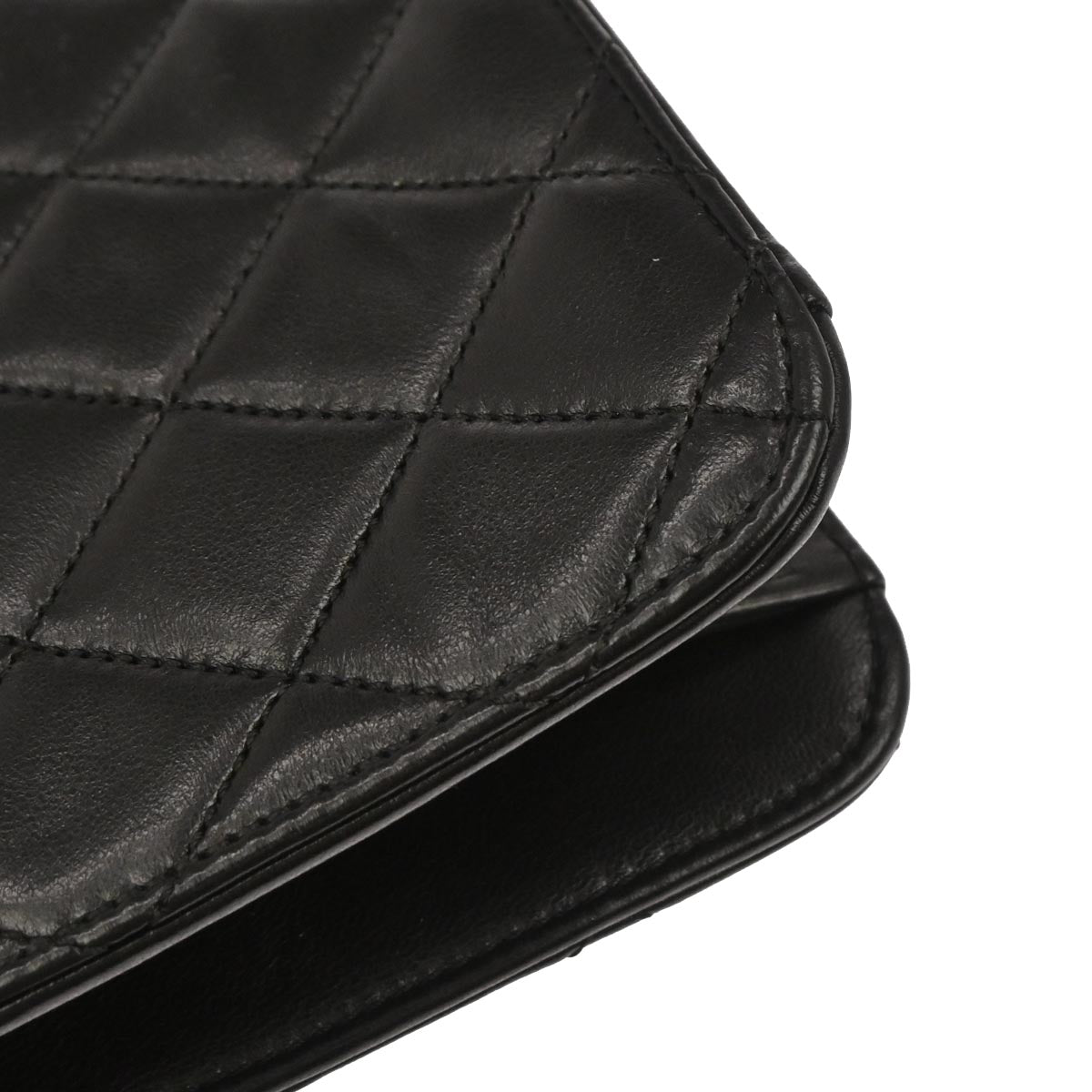 Chanel 2006-2008 Black Lambskin Turnlock Medium Half Flap Shoulder Bag