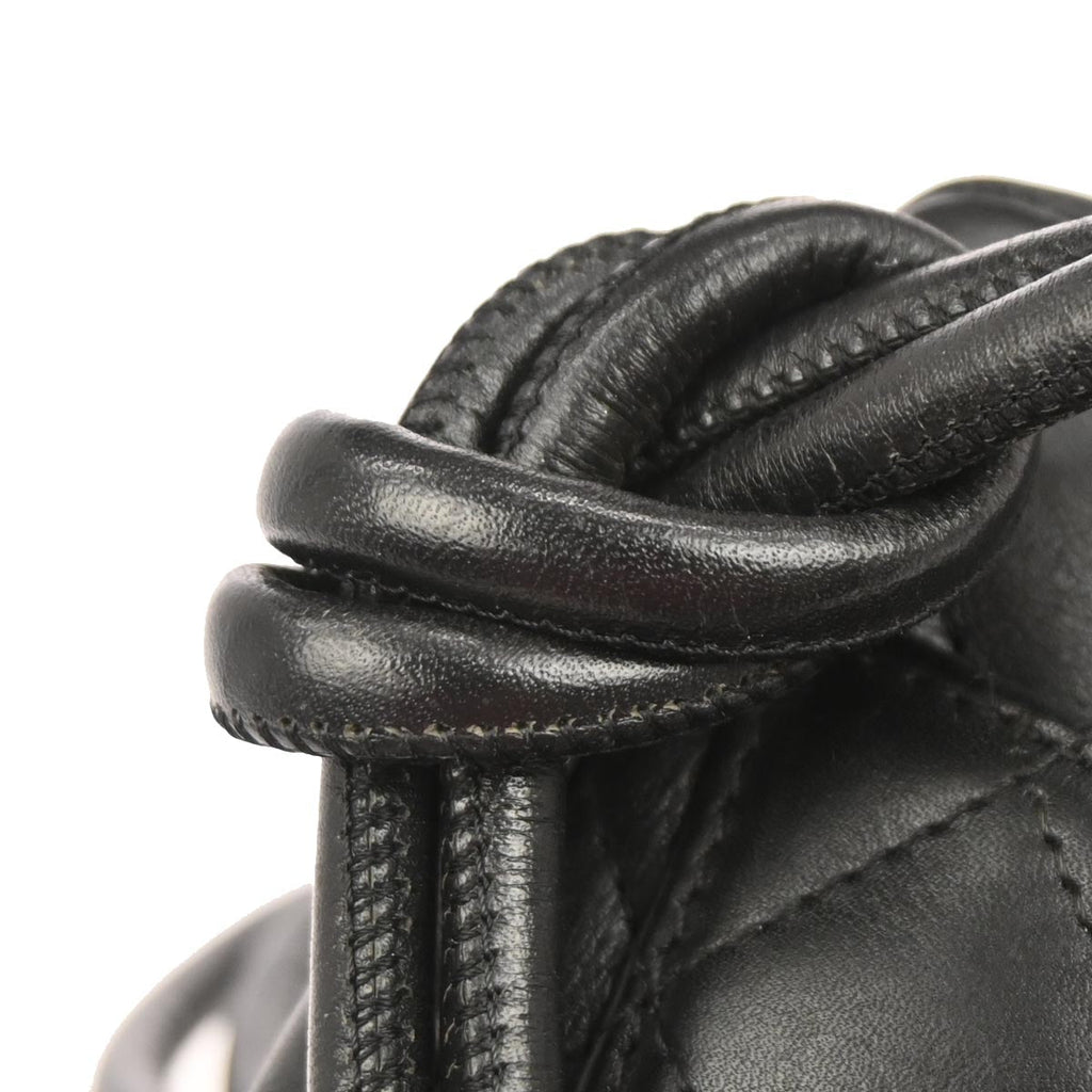 Chanel 2003-2004 Black Calfskin Cambon Ligne Shoulder Bag
