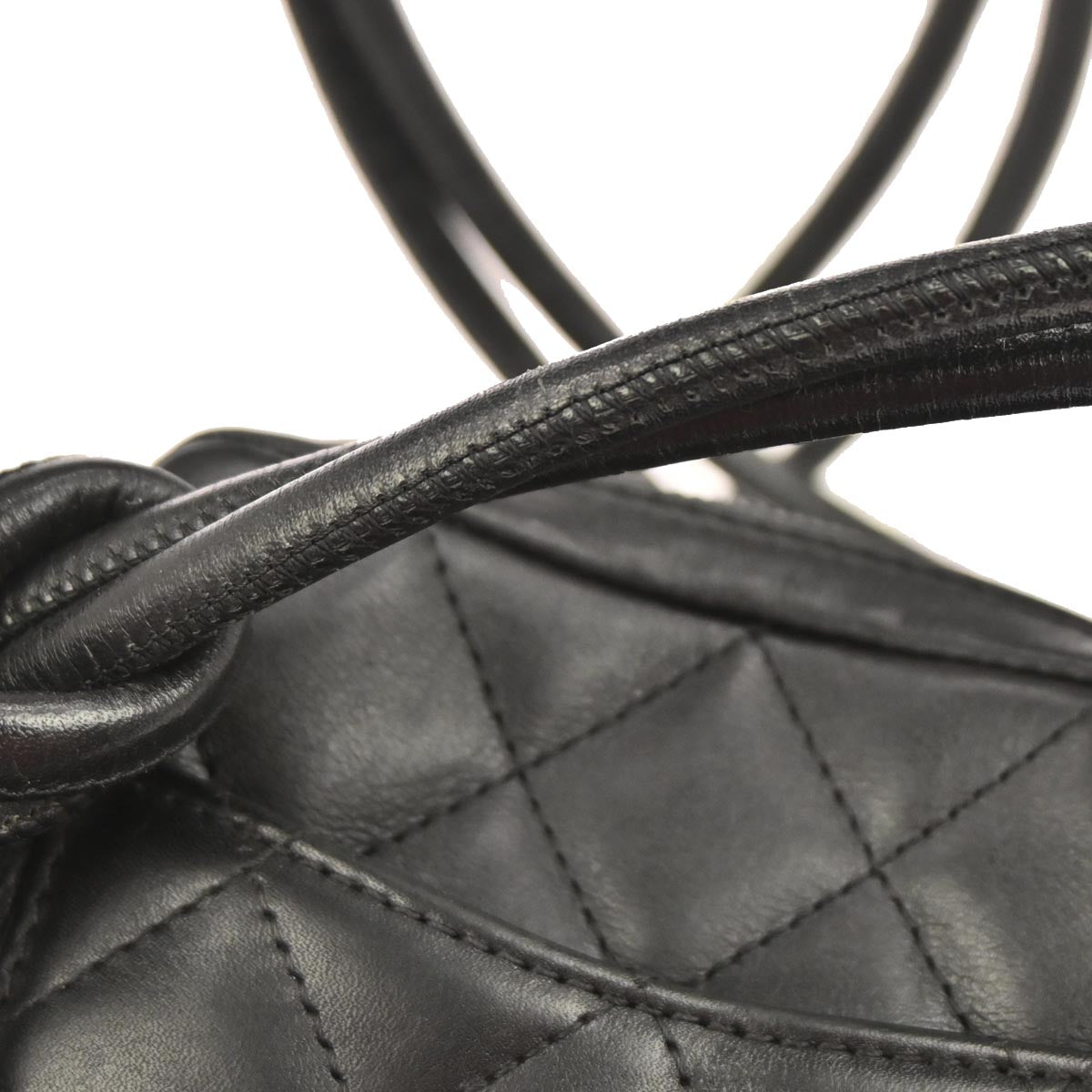 Chanel 2003-2004 Black Calfskin Cambon Ligne Shoulder Bag