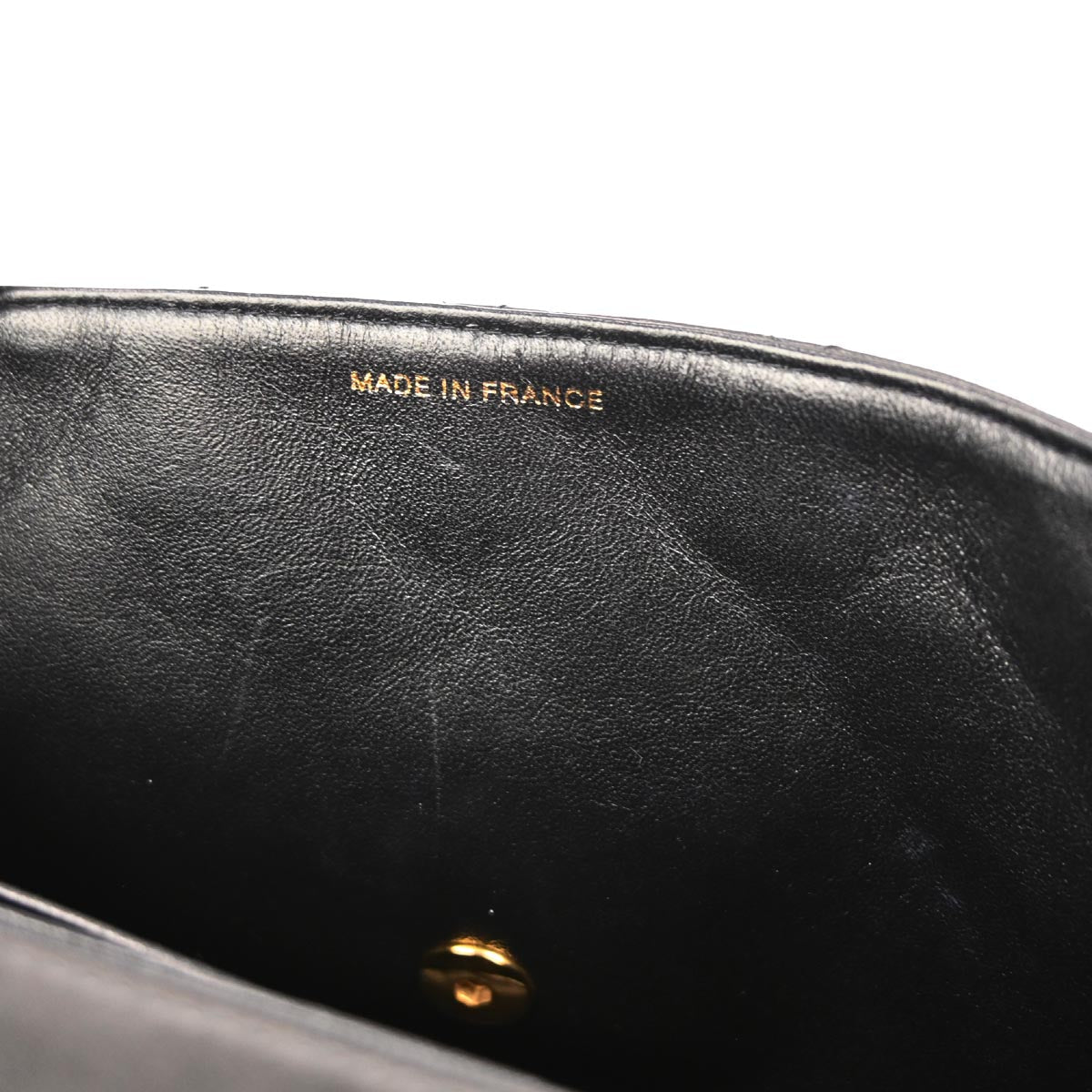 Chanel 1996-1997 Black Lambskin Jumbo Classic Flap Shoulder Bag