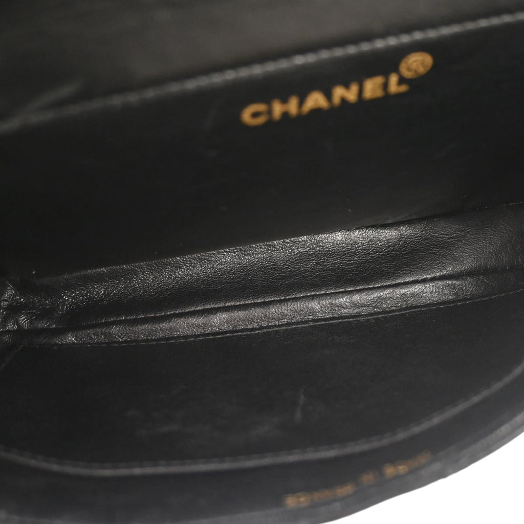 Chanel Black Lambskin Double Sided Flap Shoulder Bag