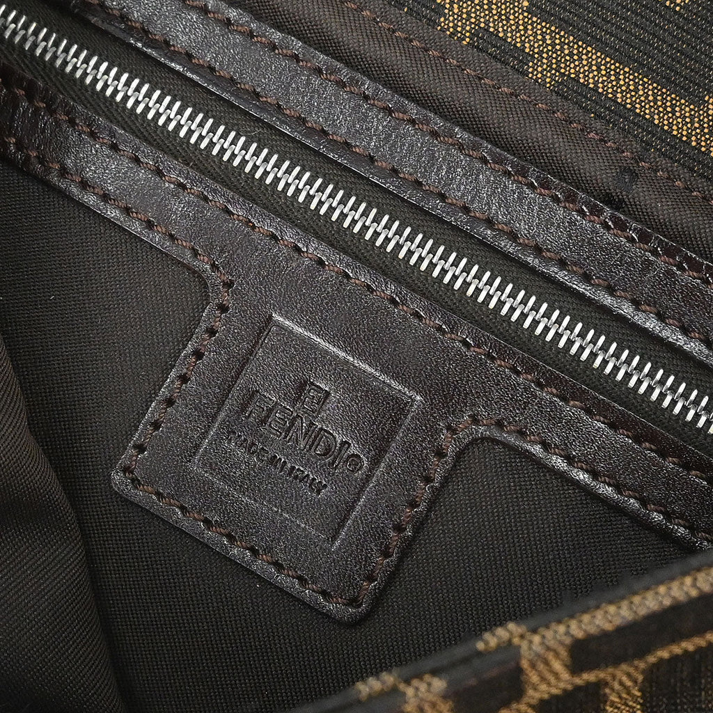 Fendi Brown Zucca Baguette Handbag
