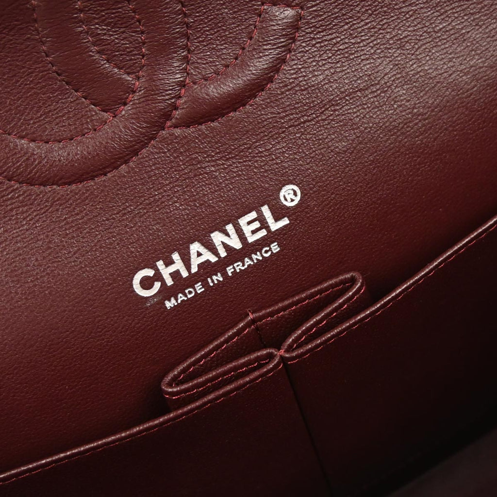 Chanel 2013-2014 Black Lambskin Medium Classic Double Flap Shoulder Bag