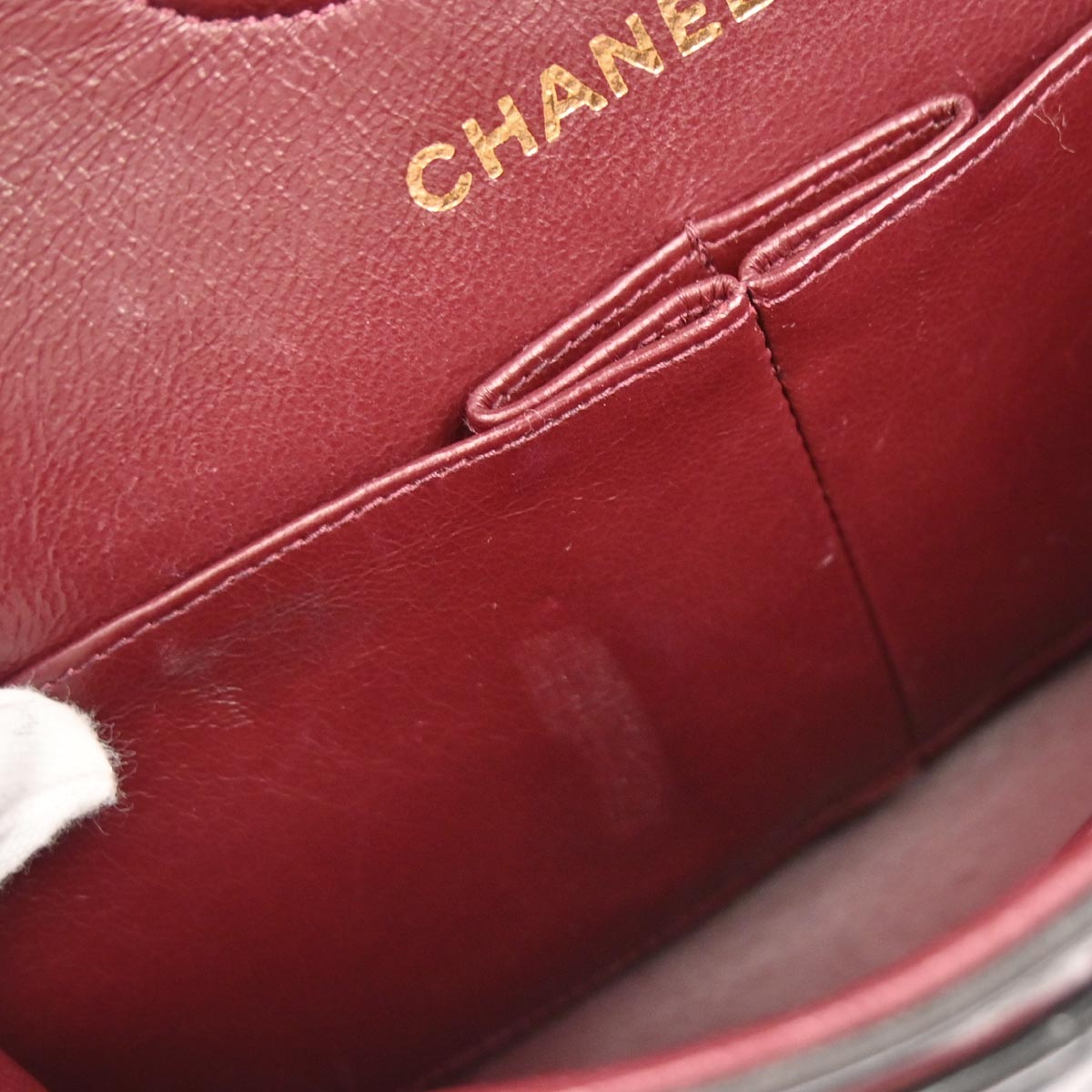 Chanel 1994-1996 Black Lambskin Small Classic Double Flap Shoulder Bag