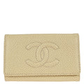 Chanel Key Case Ivory Caviar Skin Small Good