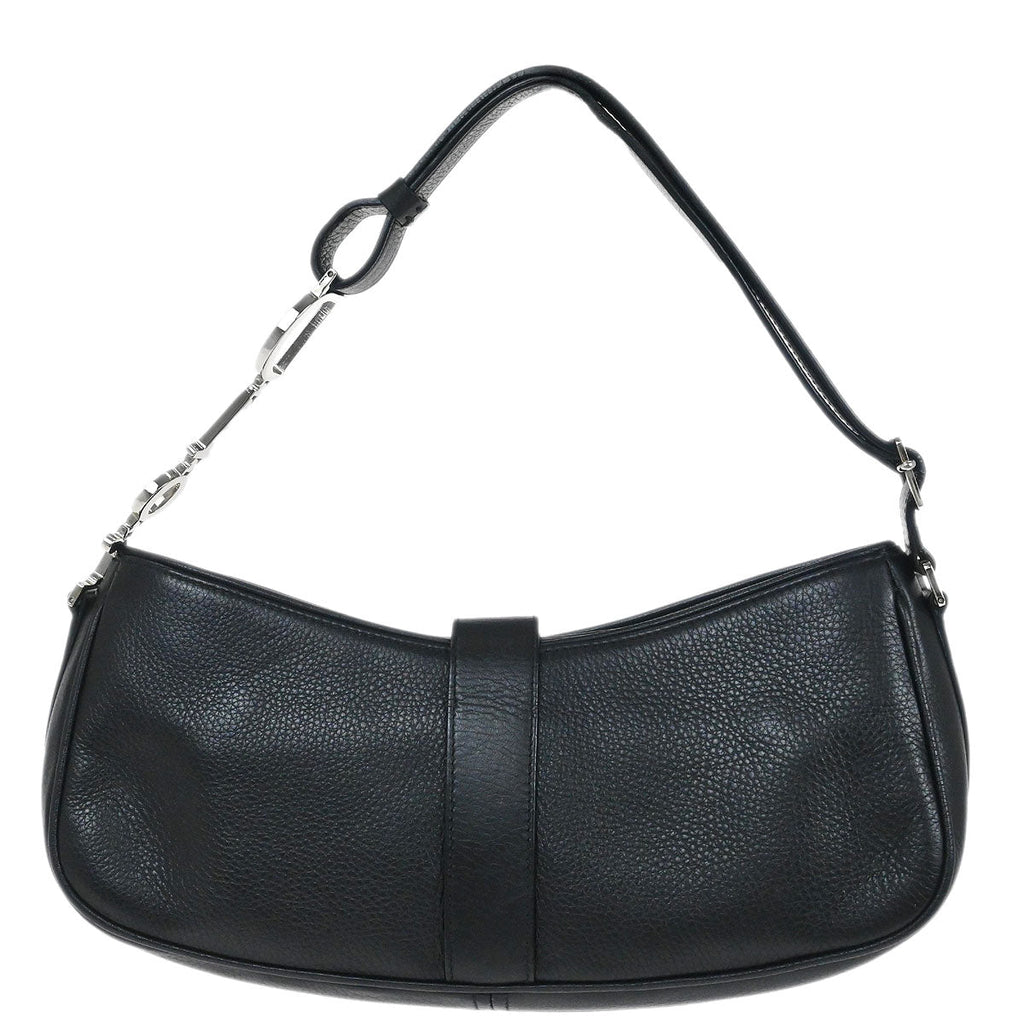 Christian Dior 2004 Black Leather Handbag