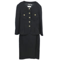 Chanel Setup Suit Jacket Skirt Black #38
