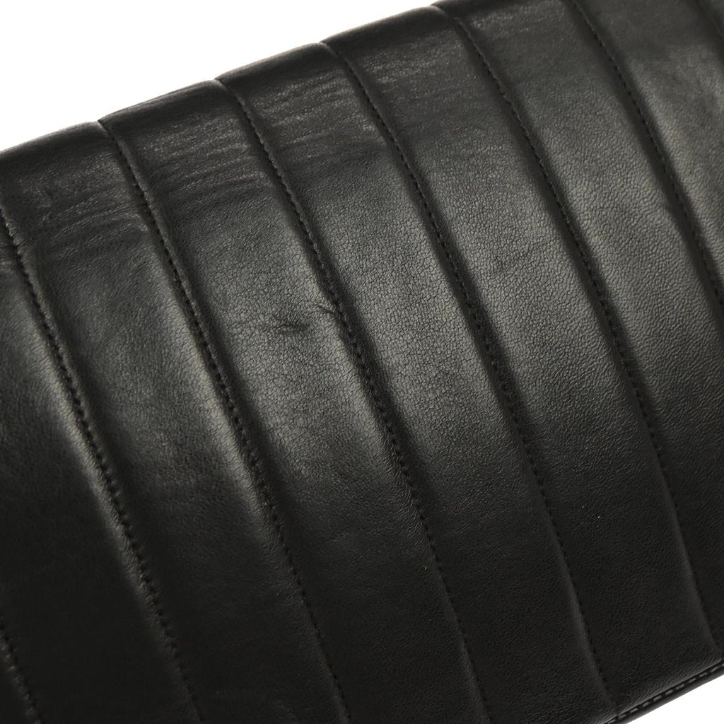 Chanel 1994-1996 Black Lambskin Mademoiselle Single Flap Shoulder Bag