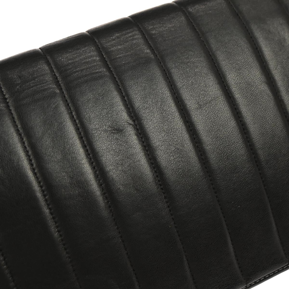 Chanel 1994-1996 Black Lambskin Mademoiselle Single Flap Shoulder Bag