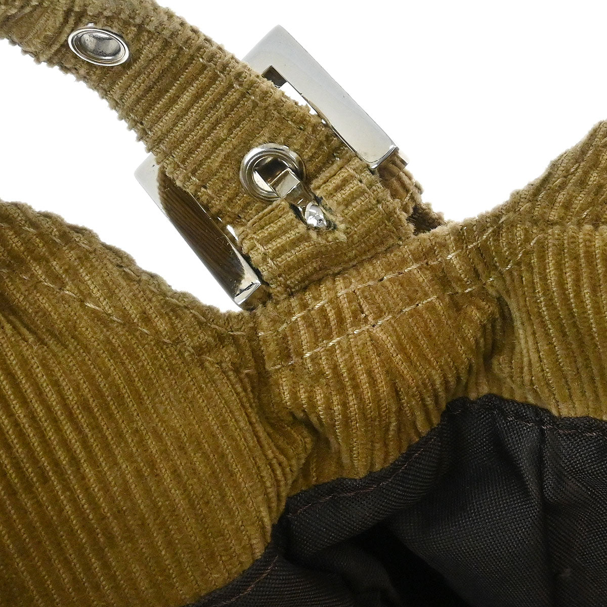Fendi Brown Corduroy Handbag