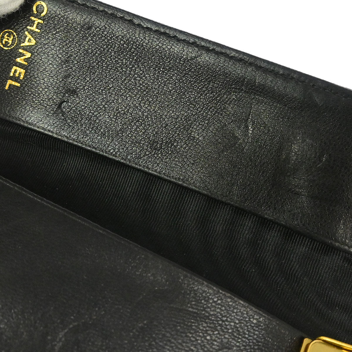 Chanel Black Caviar Skin Key Case Small Good
