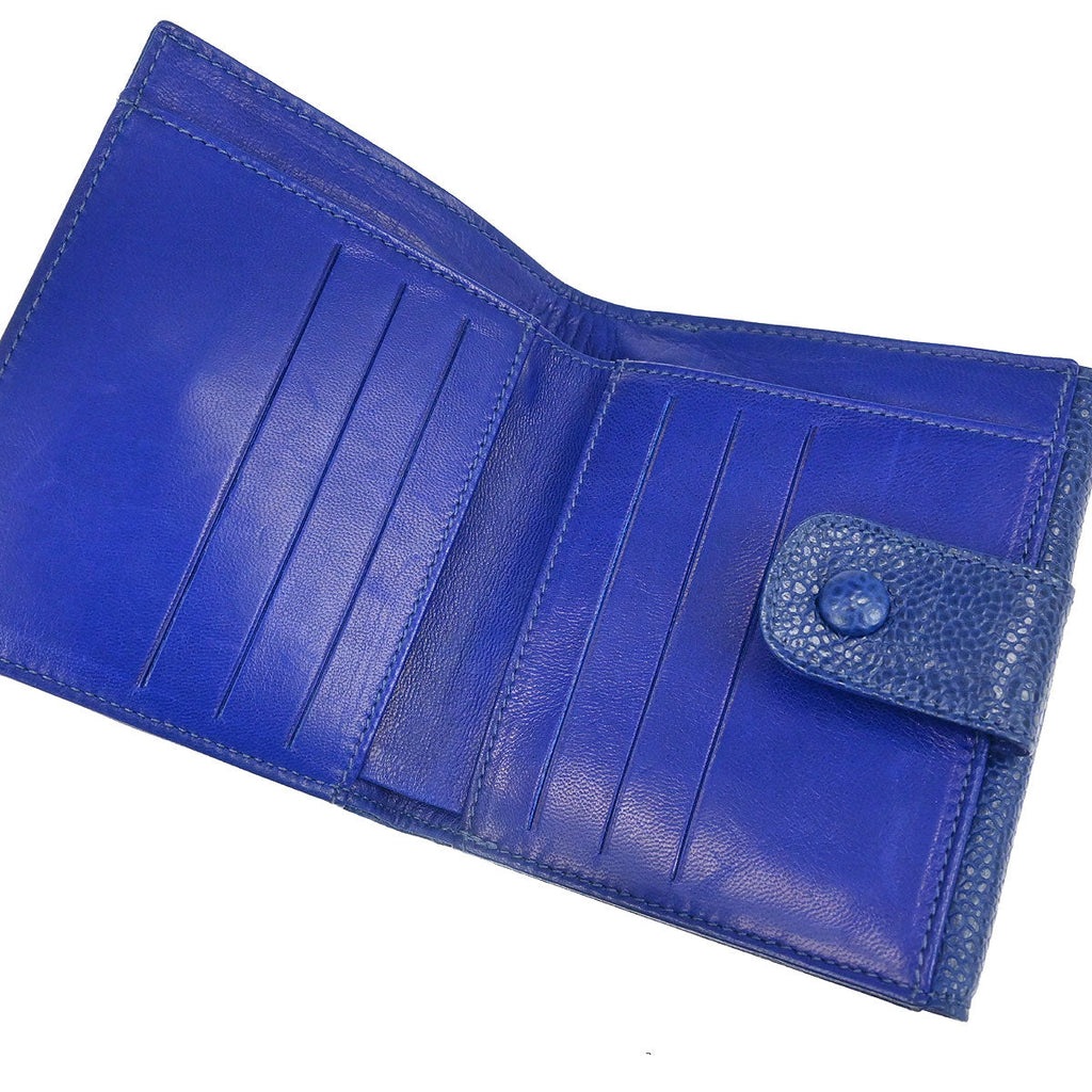 Chanel Blue Caviar Skin Coin Purse Wallet