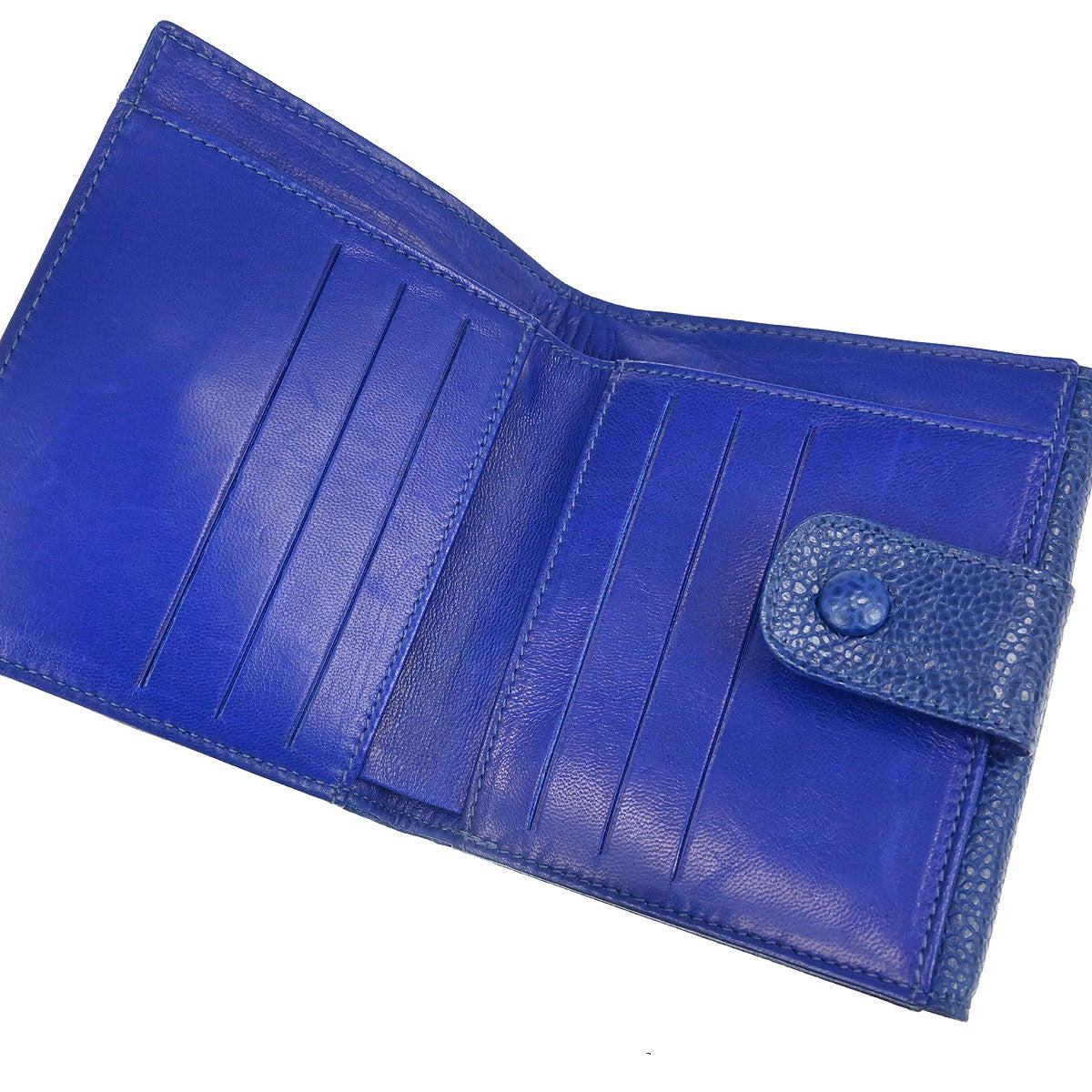 Chanel Blue Caviar Skin Coin Purse Wallet