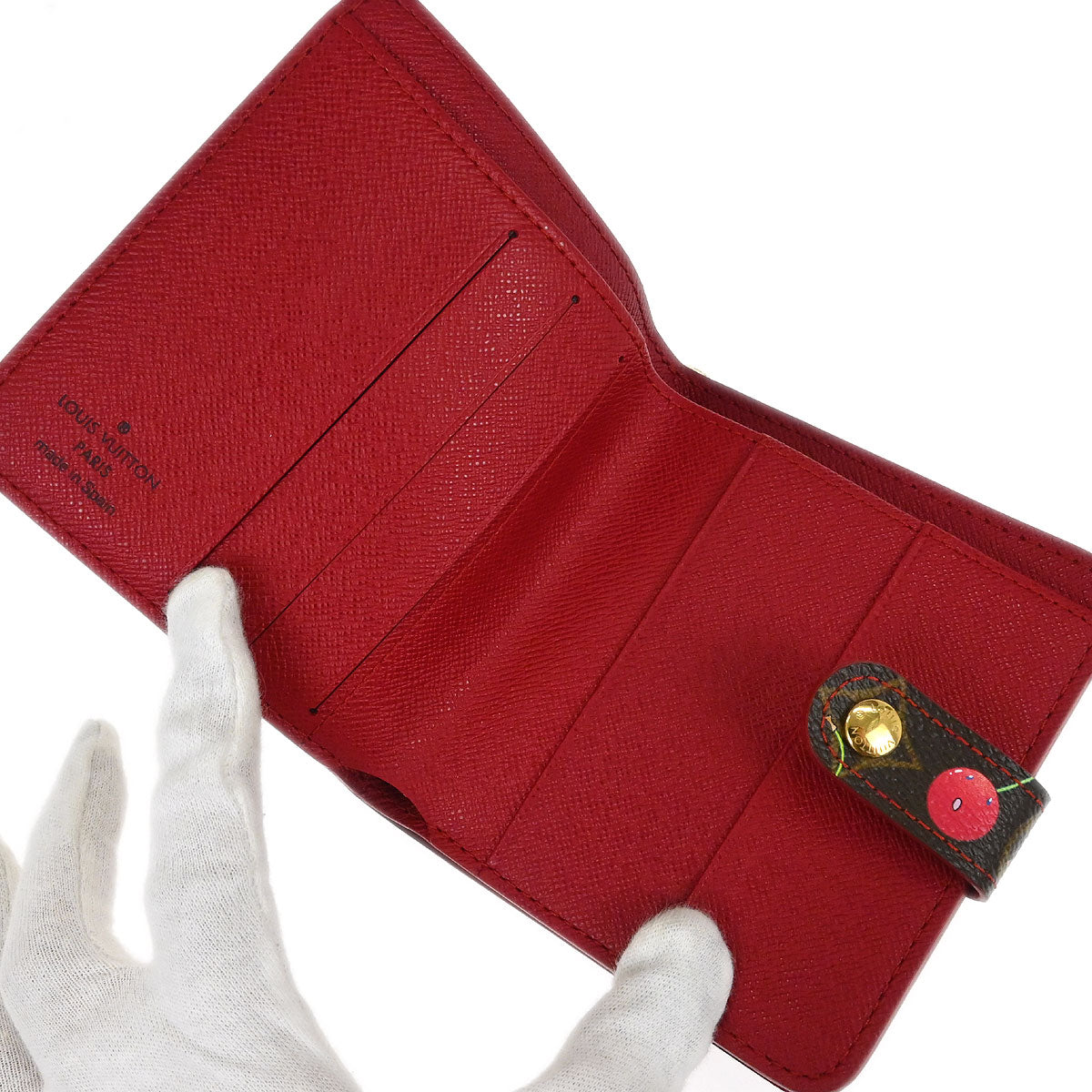 Louis Vuitton 2005 Monogram Cherry Compact Zip Wallet M95005