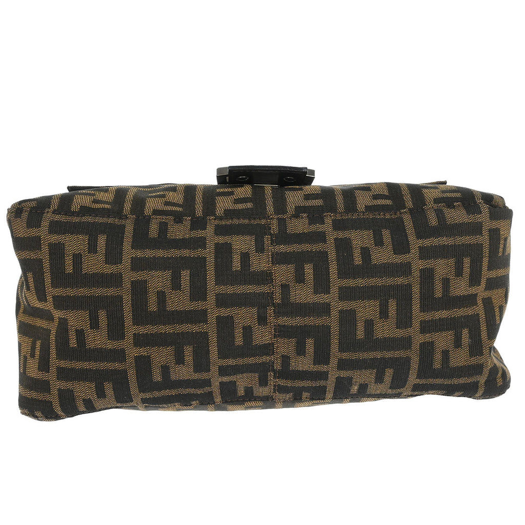 Fendi Brown Canvas Zucca Mamma Baguette Handbag