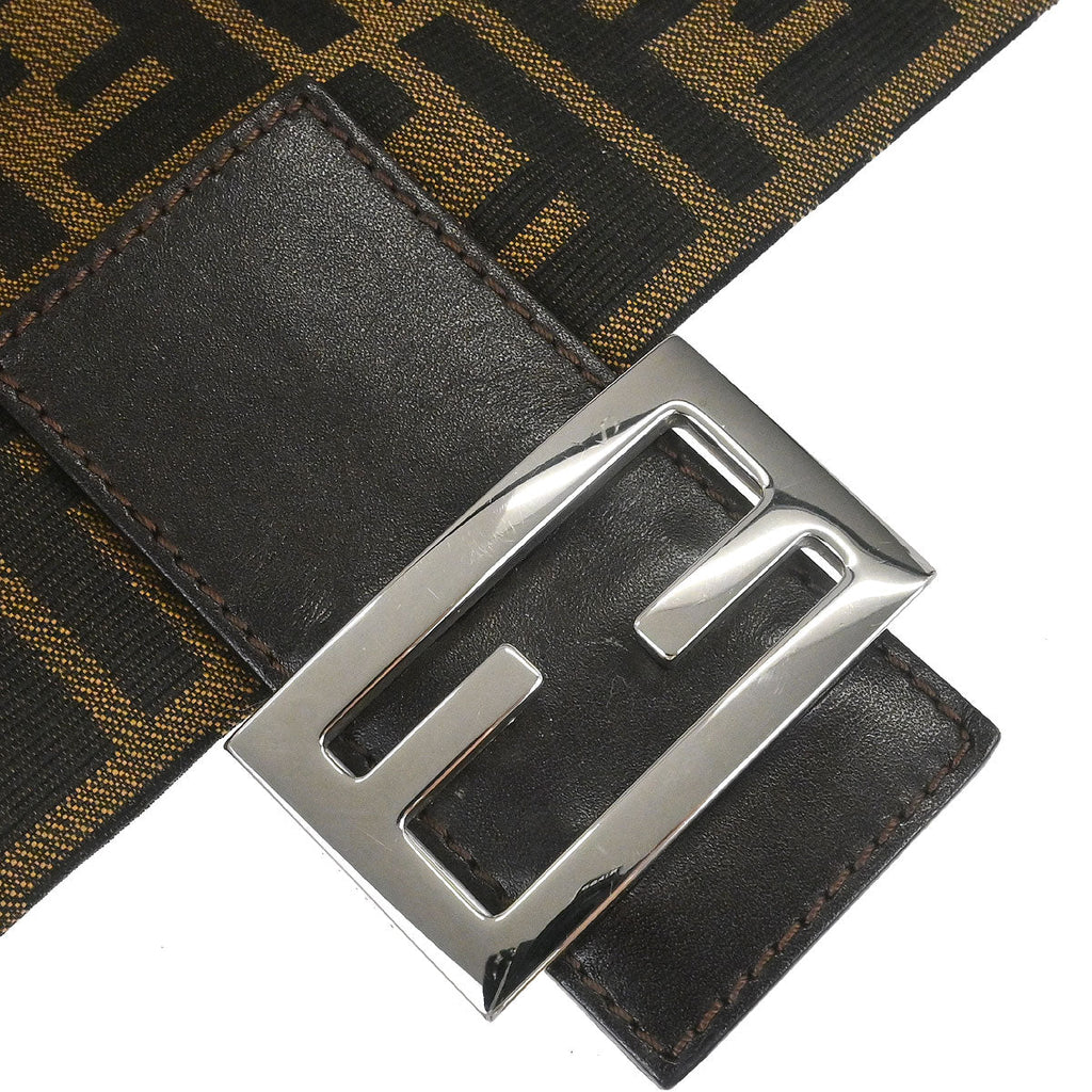 Fendi Brown Canvas Zucca Mamma Baguette Handbag