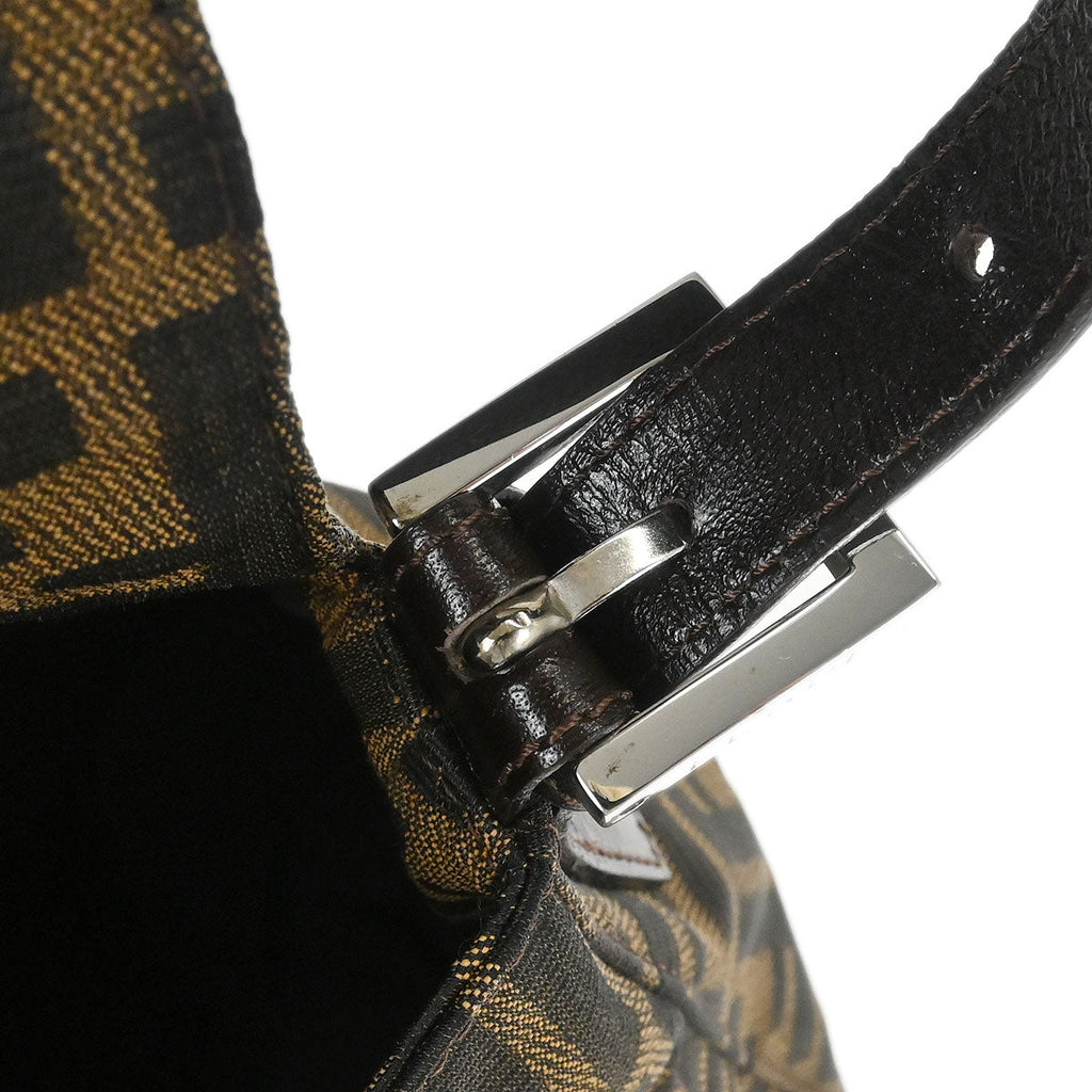 Fendi Brown Canvas Zucca Mamma Baguette Handbag