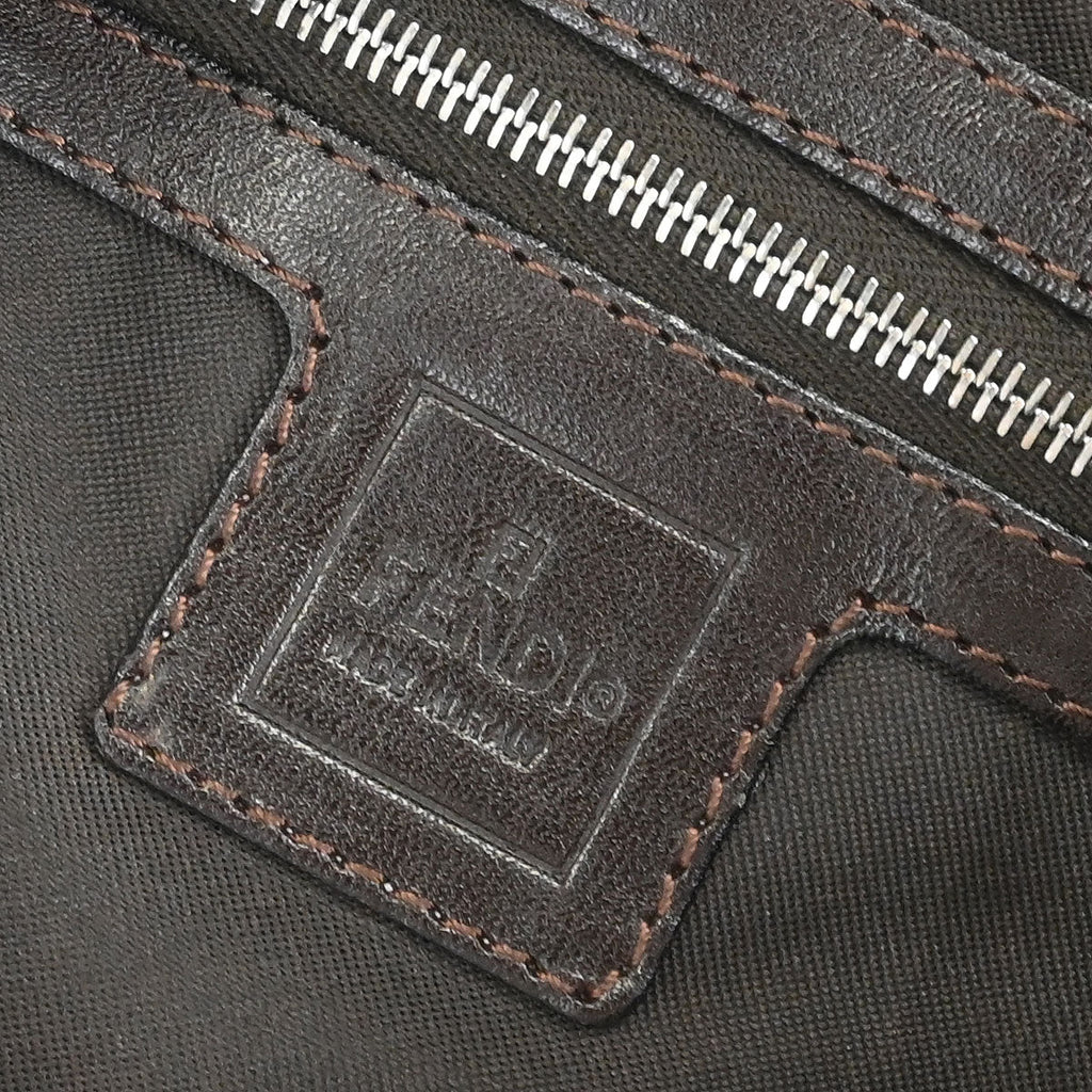 Fendi Brown Canvas Zucca Mamma Baguette Handbag