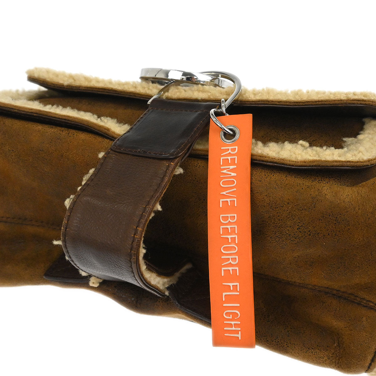 Christian Dior Brown Mouton Flight Handbag