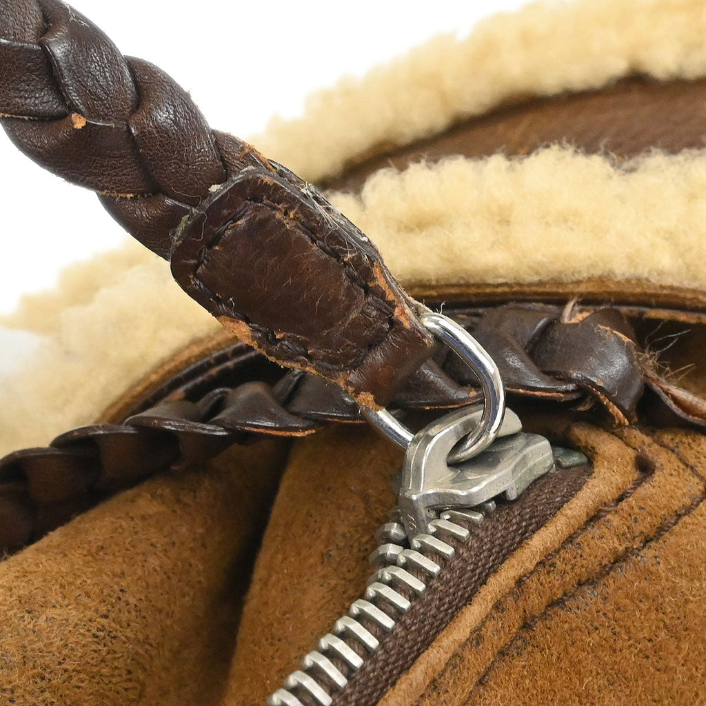 Christian Dior Brown Mouton Flight Handbag