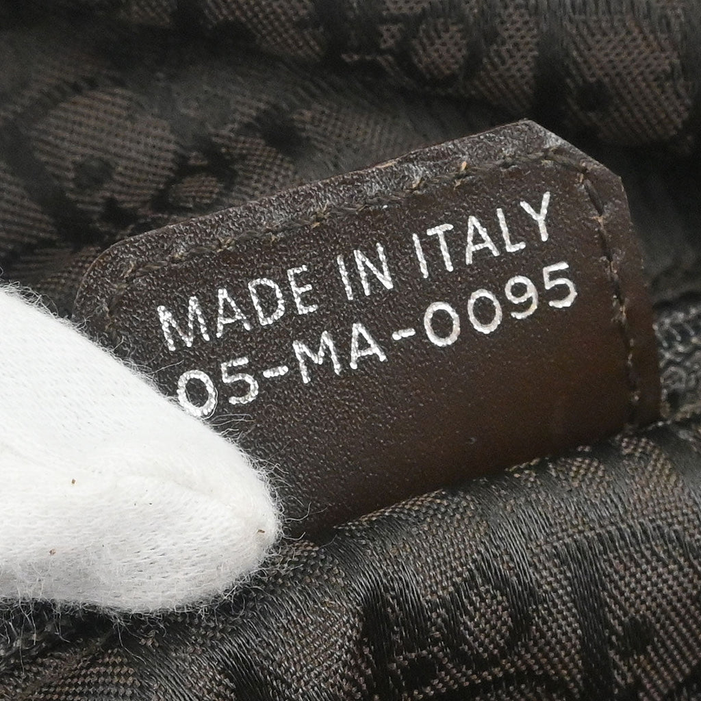 Christian Dior Brown Mouton Flight Handbag