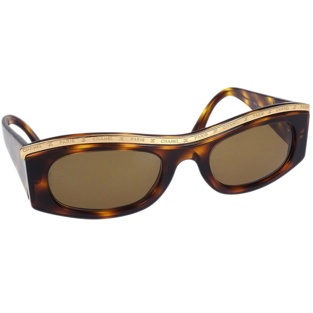 Chanel Sunglasses Eyewear Brown Small Good