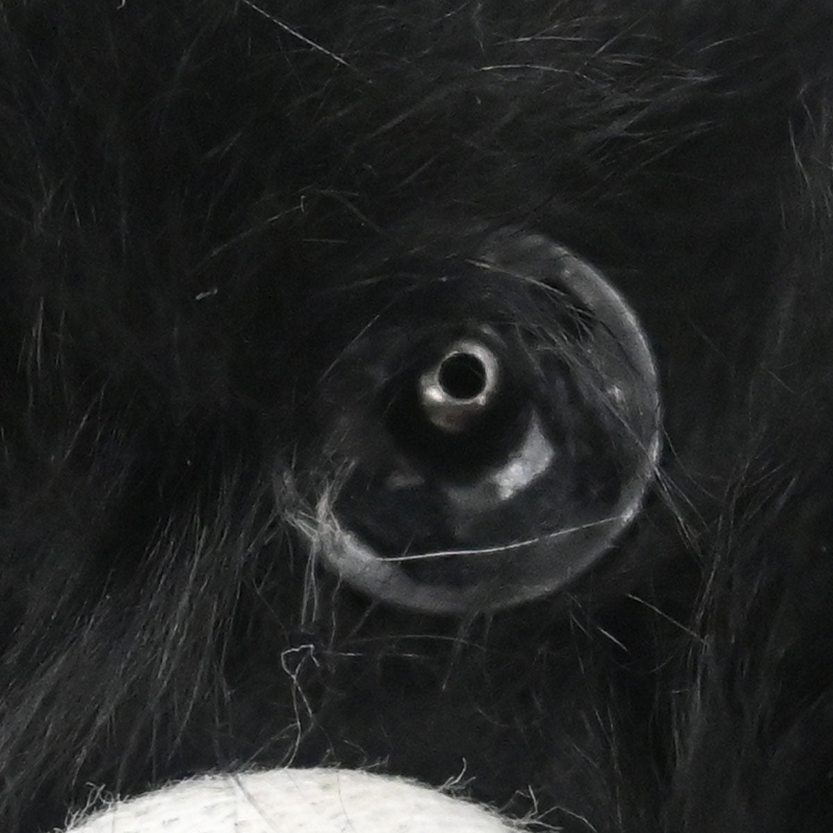 Chanel Black Lapin Fur Bracelet Bangle Wristband