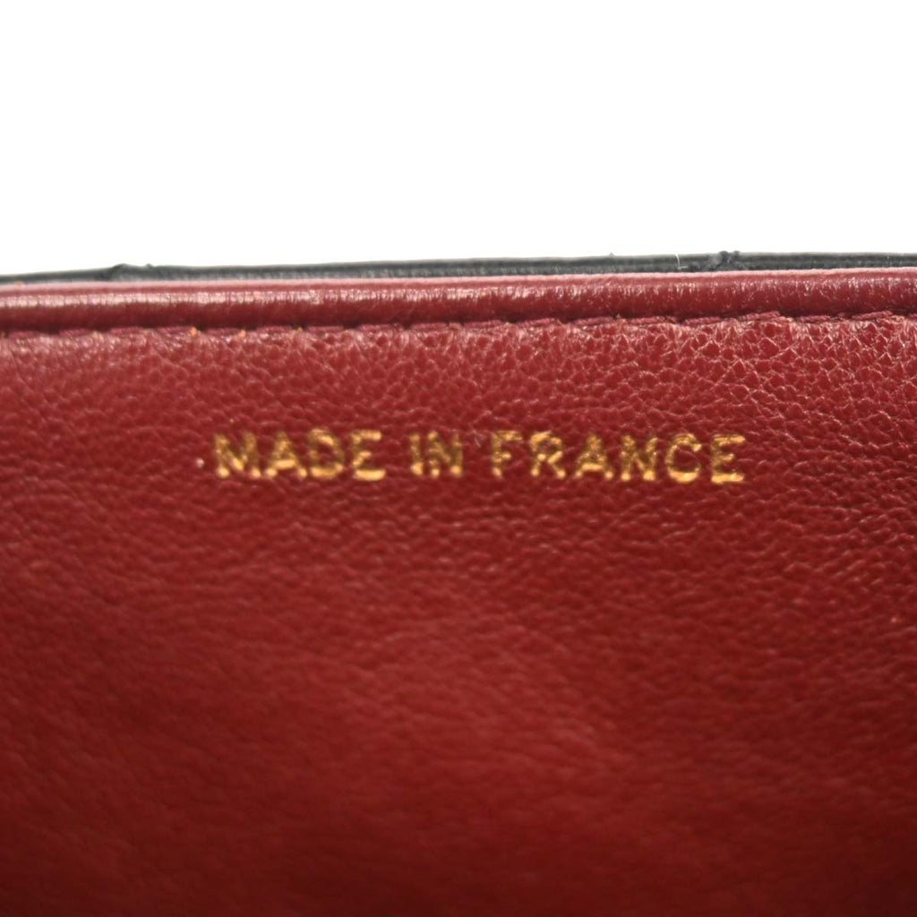 Chanel 1991-1994 Black Lambskin Crossbody Shoulder Bag
