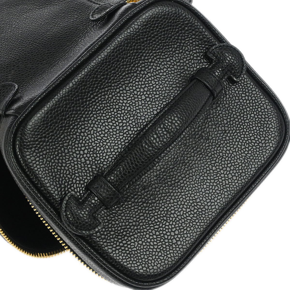 Chanel 1997-1999 Black Caviar Skin Timeless Vanity Handbag