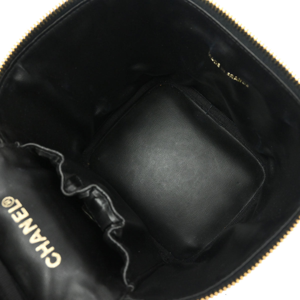 Chanel 1997-1999 Black Caviar Skin Timeless Vanity Handbag