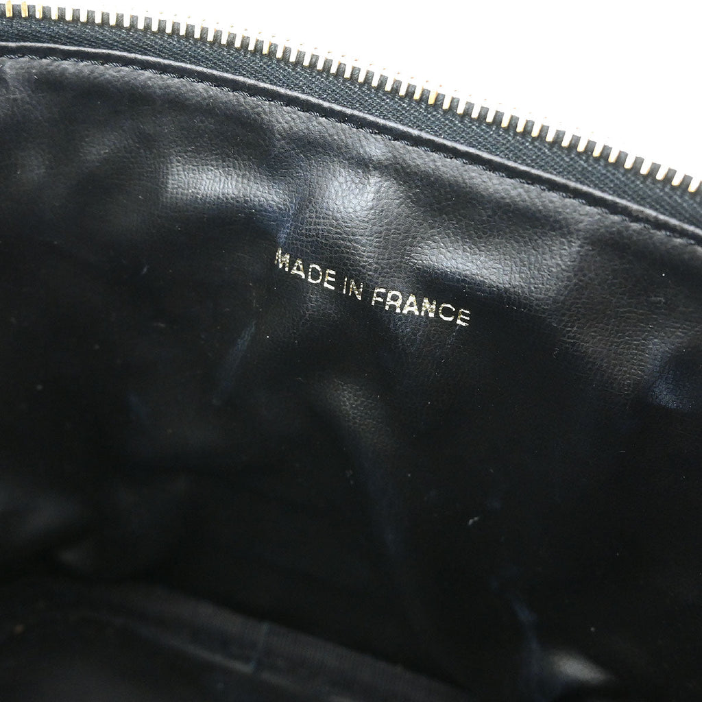 Chanel 1997-1999 Black Caviar Skin Timeless Vanity Handbag