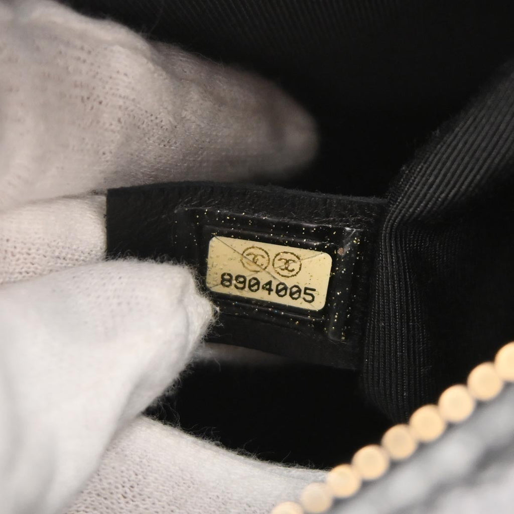 Chanel 2003-2004 Black Caviar Skin Hobo Bag