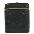 Chanel 2000-2002 Black Caviar Skin Timeless Vanity Handbag